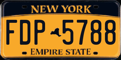 NY license plate FDP5788