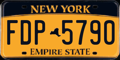 NY license plate FDP5790
