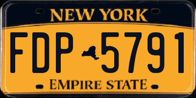 NY license plate FDP5791
