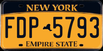 NY license plate FDP5793