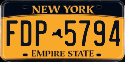 NY license plate FDP5794