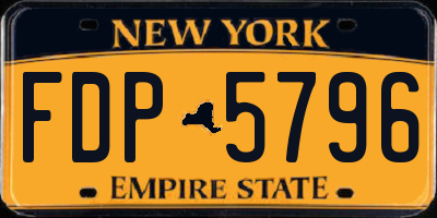 NY license plate FDP5796