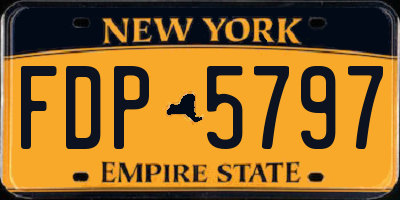 NY license plate FDP5797