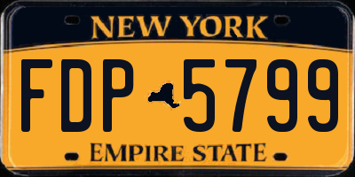 NY license plate FDP5799