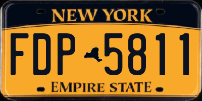 NY license plate FDP5811