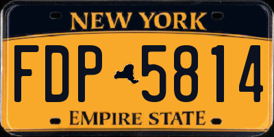 NY license plate FDP5814