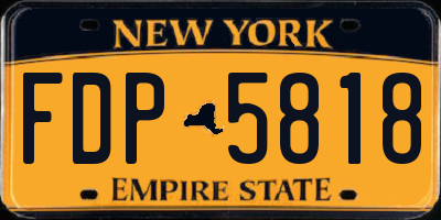 NY license plate FDP5818