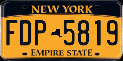 NY license plate FDP5819