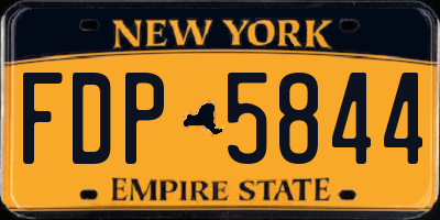NY license plate FDP5844