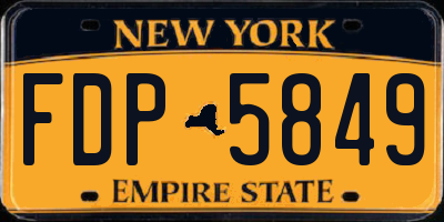 NY license plate FDP5849