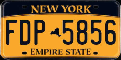NY license plate FDP5856