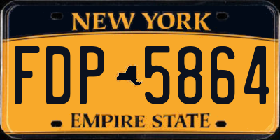 NY license plate FDP5864