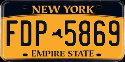 NY license plate FDP5869