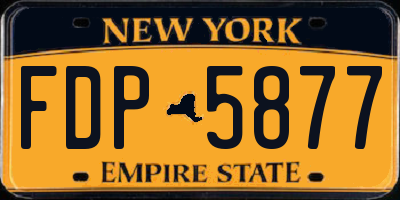 NY license plate FDP5877