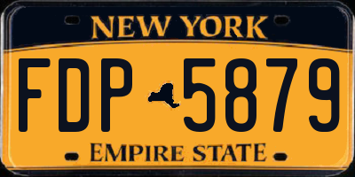 NY license plate FDP5879