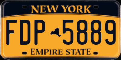 NY license plate FDP5889