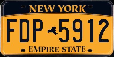 NY license plate FDP5912