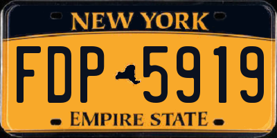 NY license plate FDP5919