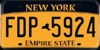 NY license plate FDP5924