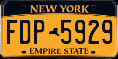 NY license plate FDP5929