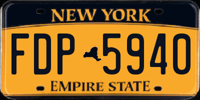 NY license plate FDP5940
