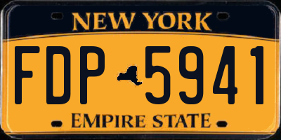 NY license plate FDP5941