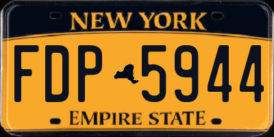 NY license plate FDP5944