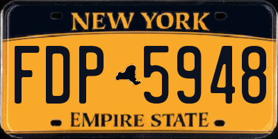NY license plate FDP5948