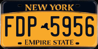 NY license plate FDP5956