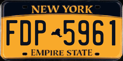 NY license plate FDP5961