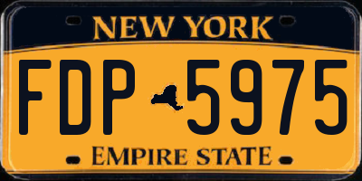NY license plate FDP5975