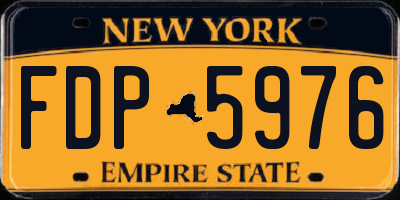 NY license plate FDP5976