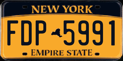 NY license plate FDP5991