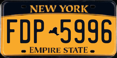 NY license plate FDP5996