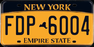 NY license plate FDP6004