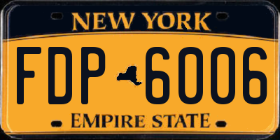 NY license plate FDP6006