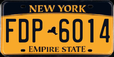 NY license plate FDP6014