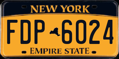 NY license plate FDP6024