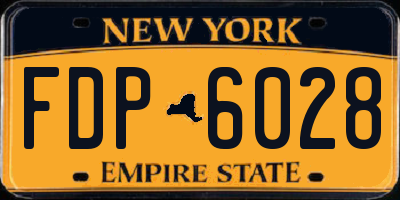 NY license plate FDP6028