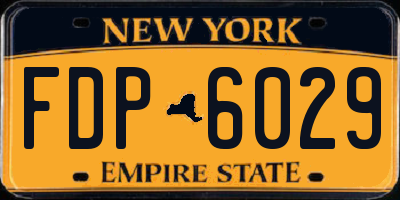 NY license plate FDP6029