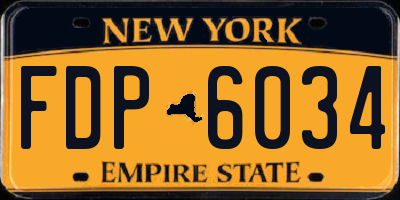 NY license plate FDP6034