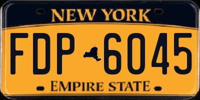 NY license plate FDP6045