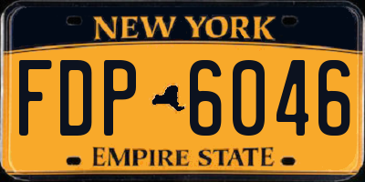 NY license plate FDP6046