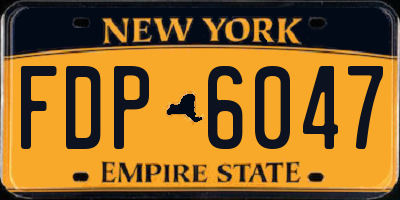 NY license plate FDP6047
