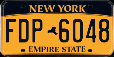 NY license plate FDP6048