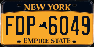 NY license plate FDP6049