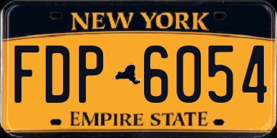 NY license plate FDP6054