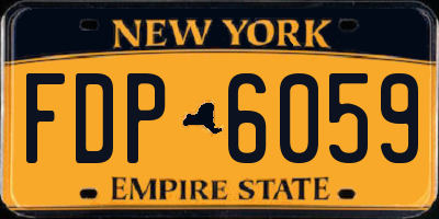 NY license plate FDP6059