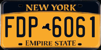 NY license plate FDP6061