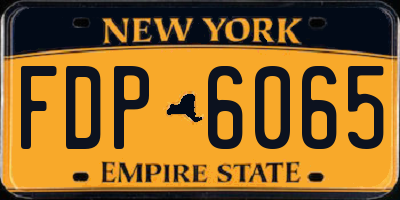 NY license plate FDP6065
